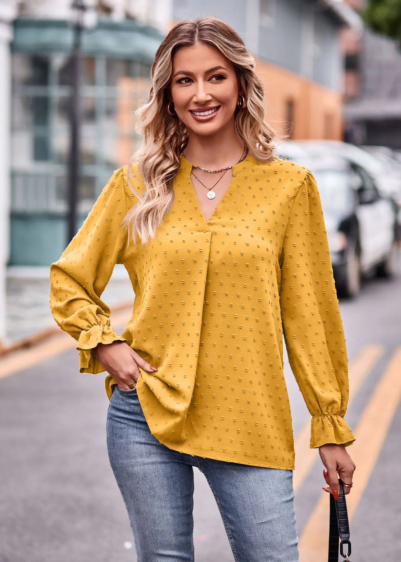 Pullover Blouses - Day-to-Night V-Neck Blouse