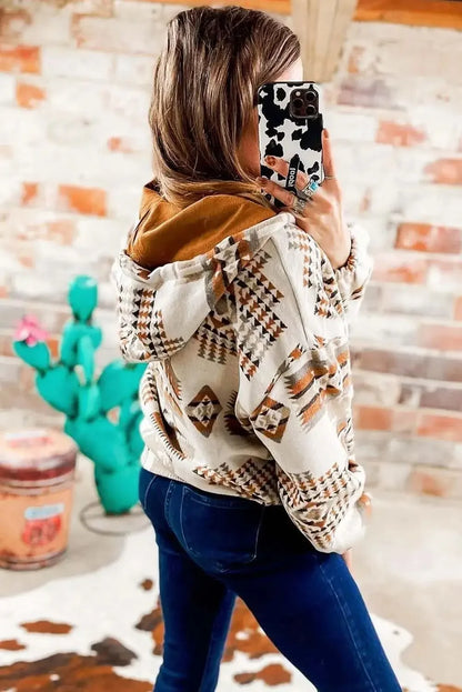 Pullover Hoodies - Aztec Charm Pullover Hoodie