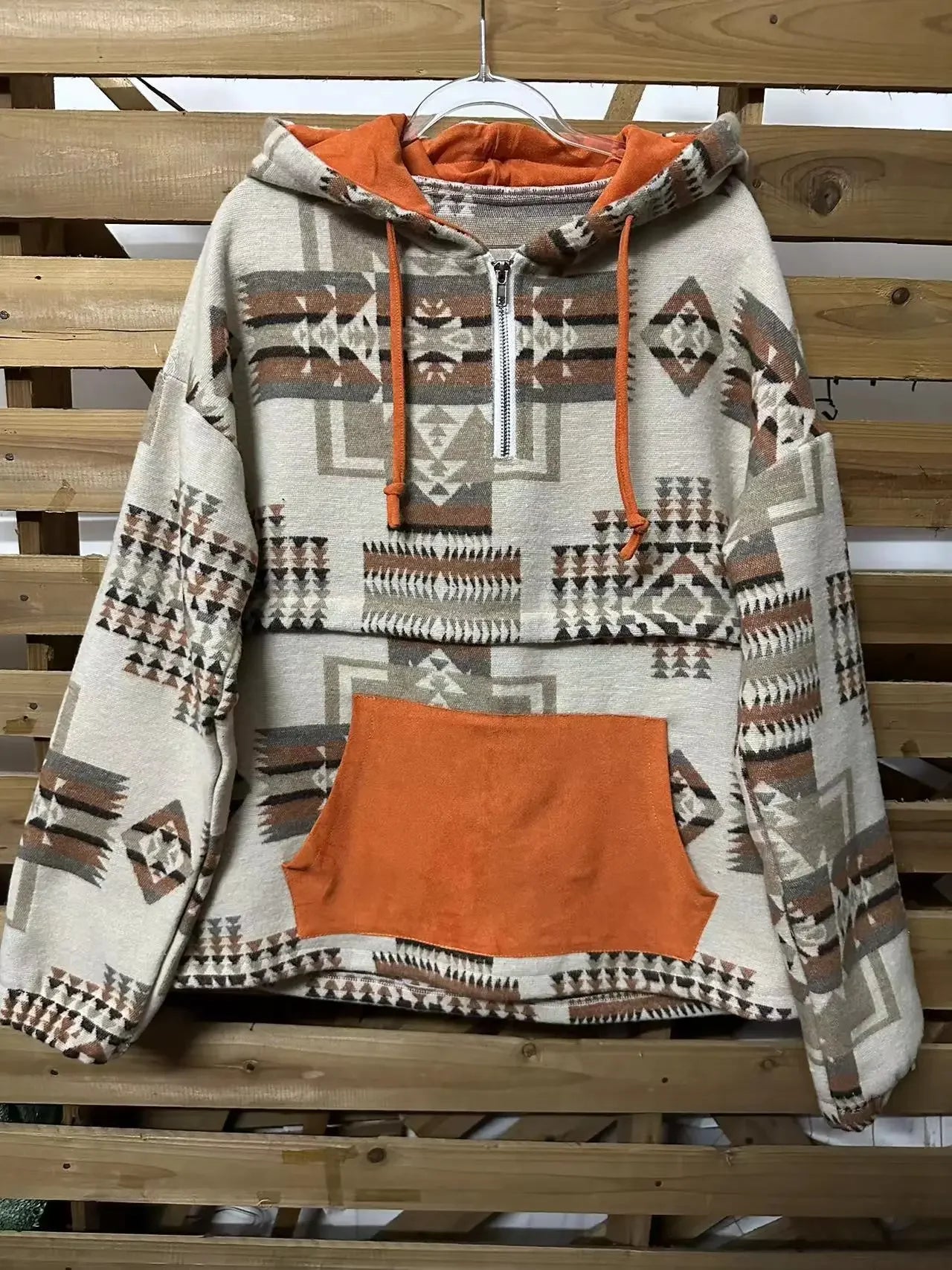 Pullover Hoodies - Aztec Charm Pullover Hoodie