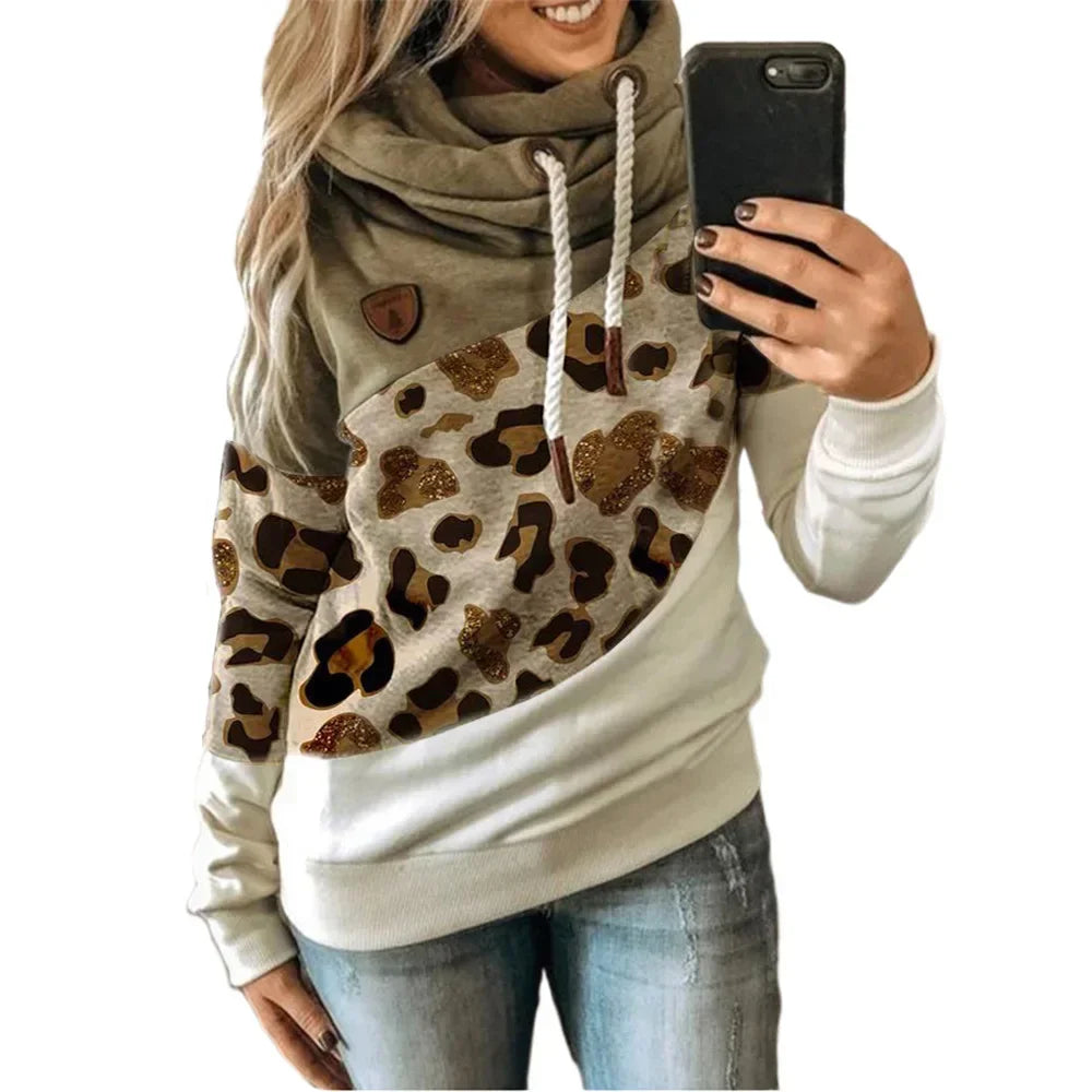 Pullover Hoodies - Thick Warm Color Block Pullover Hoodie Sweatshirt