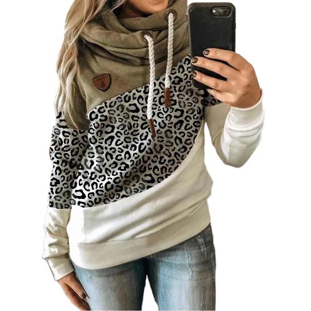 Pullover Hoodies - Thick Warm Color Block Pullover Hoodie Sweatshirt