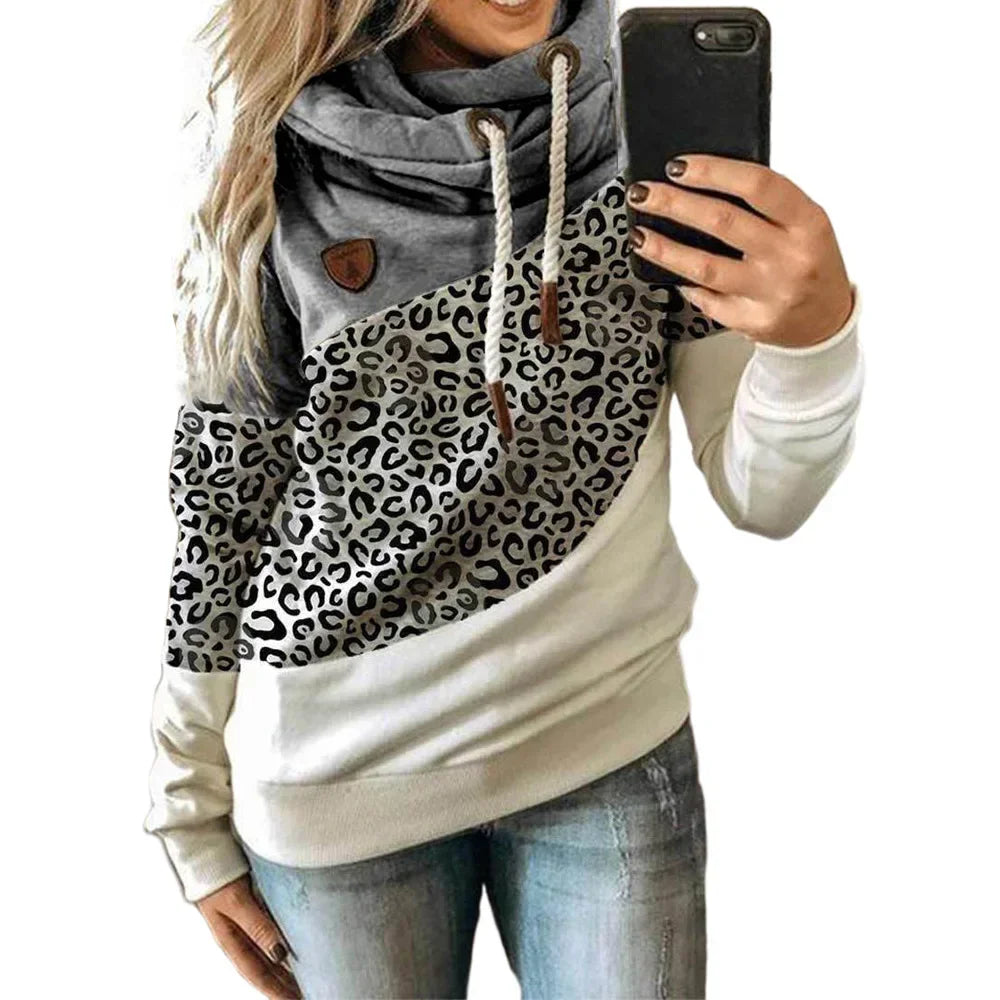 Pullover Hoodies - Thick Warm Color Block Pullover Hoodie Sweatshirt