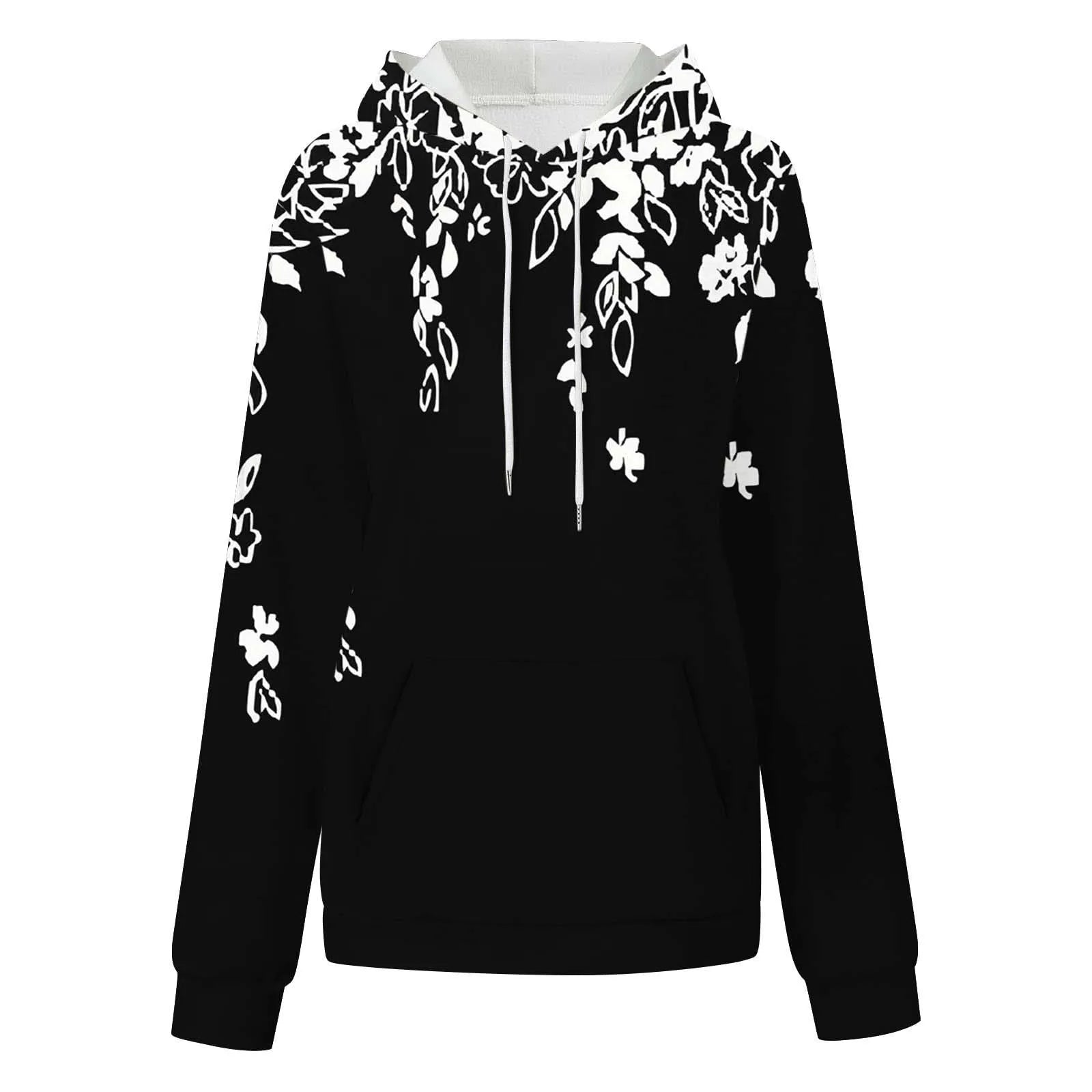 Pullover Hoodies - Urban Art Pullover Hoodies with Mixed Patterns