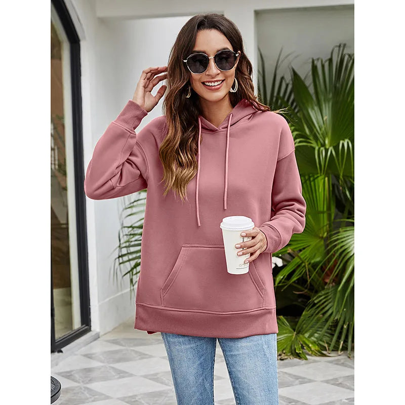 Pullover Hoodies - Urban Chic Kangaroo Pocket Pullover Hoodie