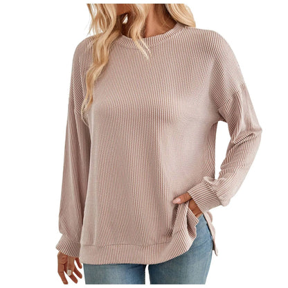 Pullover Sweaters - Autumn Essential Ribbed Pullover Sweater Tops