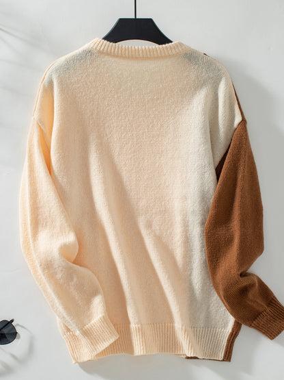 Pullover Sweaters - Chain-link-Rib-Thread locks Knit Pullover Sweaters – Modern Chic Look