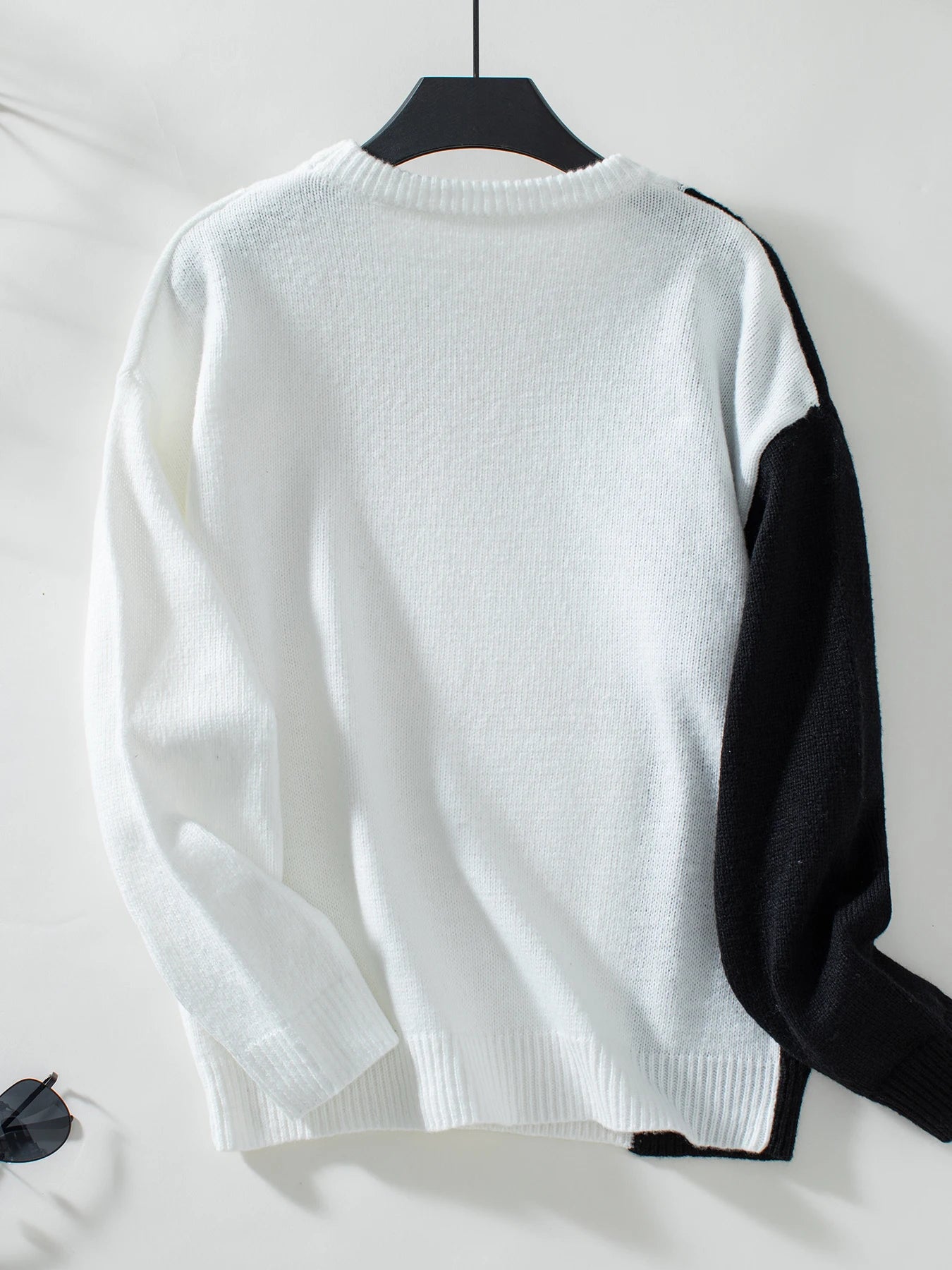 Pullover Sweaters - Chain-link-Rib-Thread locks Knit Pullover Sweaters – Modern Chic Look