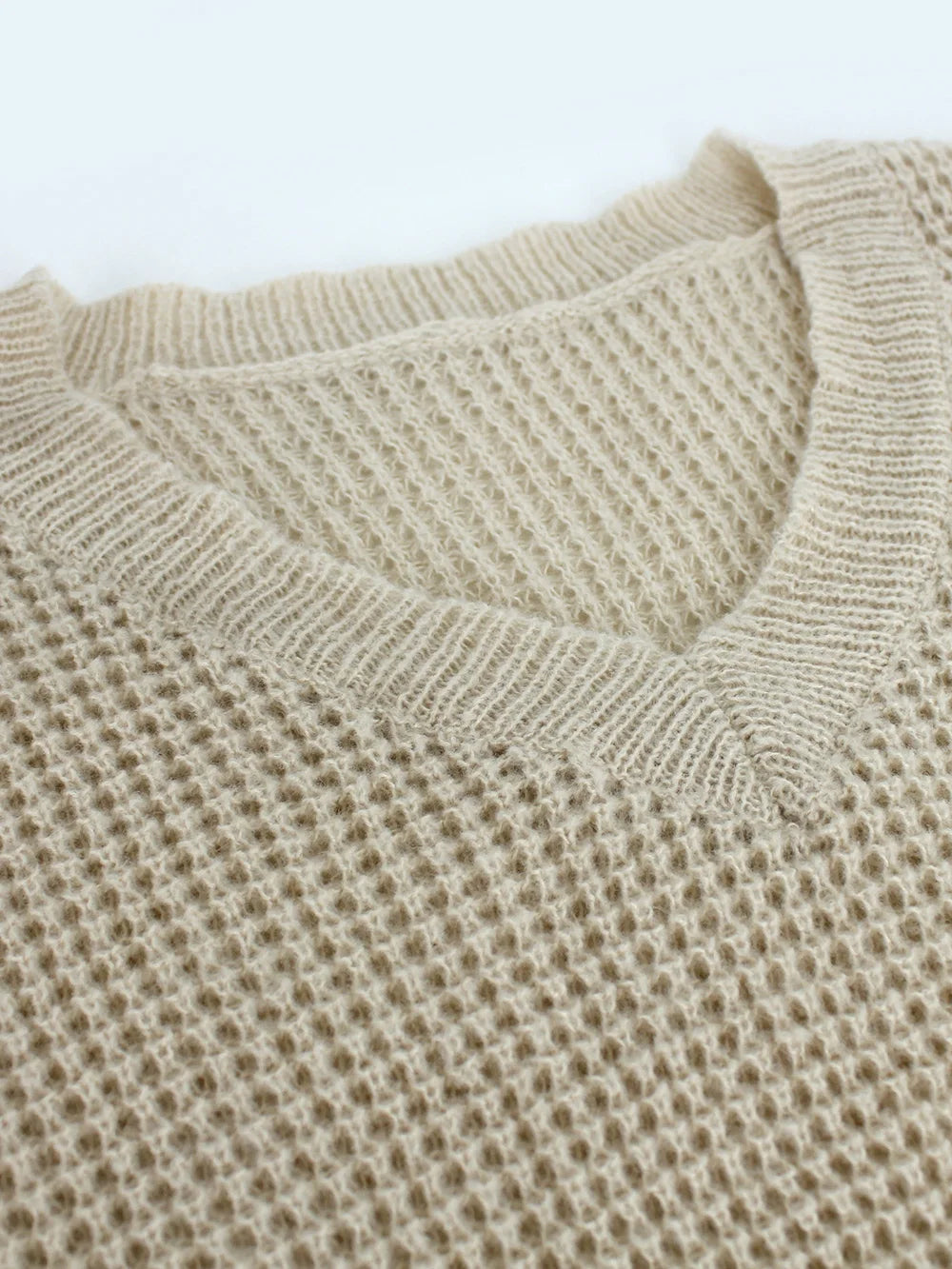 Pullover Sweaters - Crisp Morning Waffle Crop