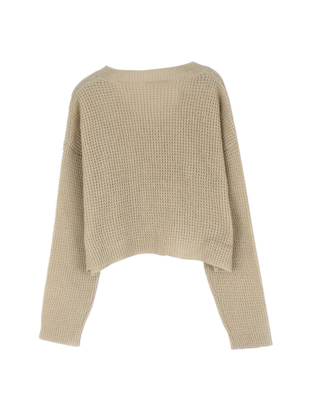 Pullover Sweaters - Crisp Morning Waffle Crop