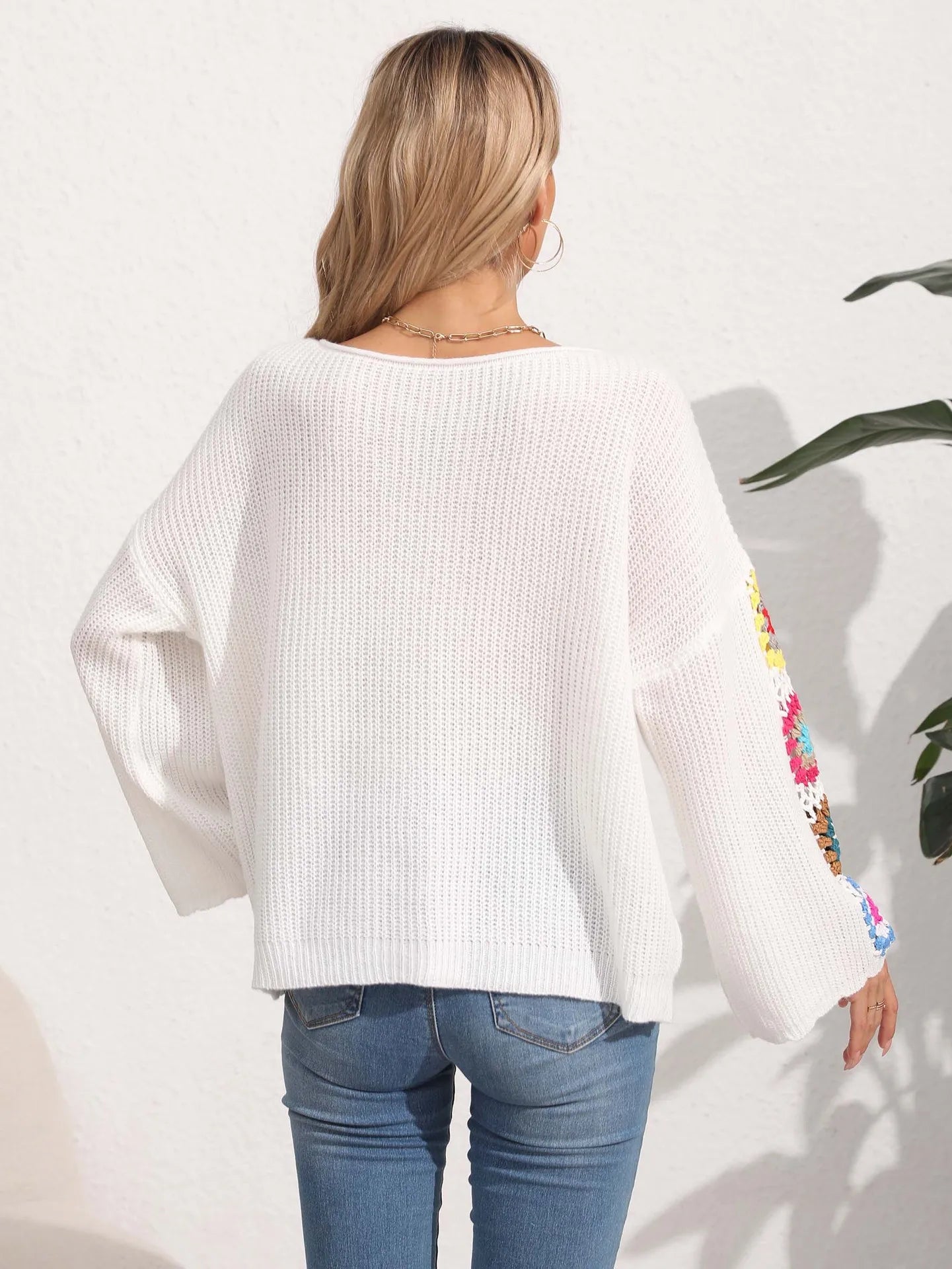 Pullover Sweaters - Folk Embroidered Cozy Pullover