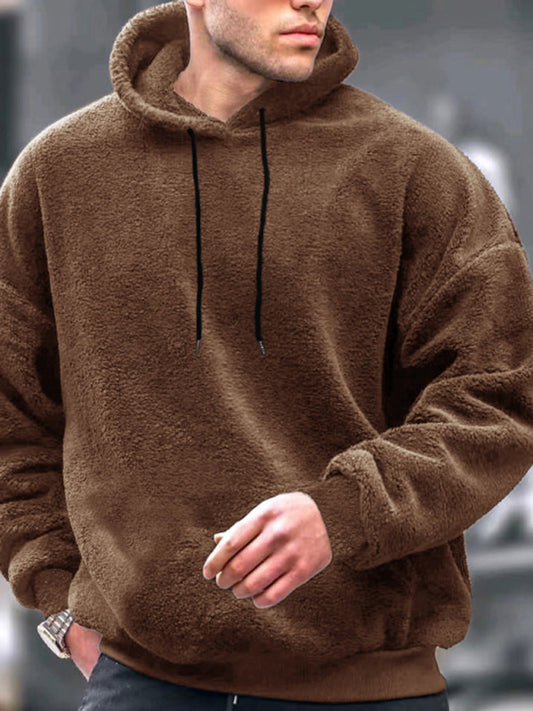 Pullovers - Men's Everyday Fleece Hooded Pullover - Winter Essential