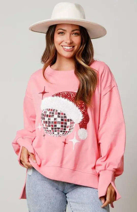 Pullovers- Sparkle Christmas Pullover Oversized Holidays Sweatshirt