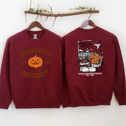 Pullovers Sweatshirts - Cozy Halloweentown University Sweatshirts – Two-Sided Print