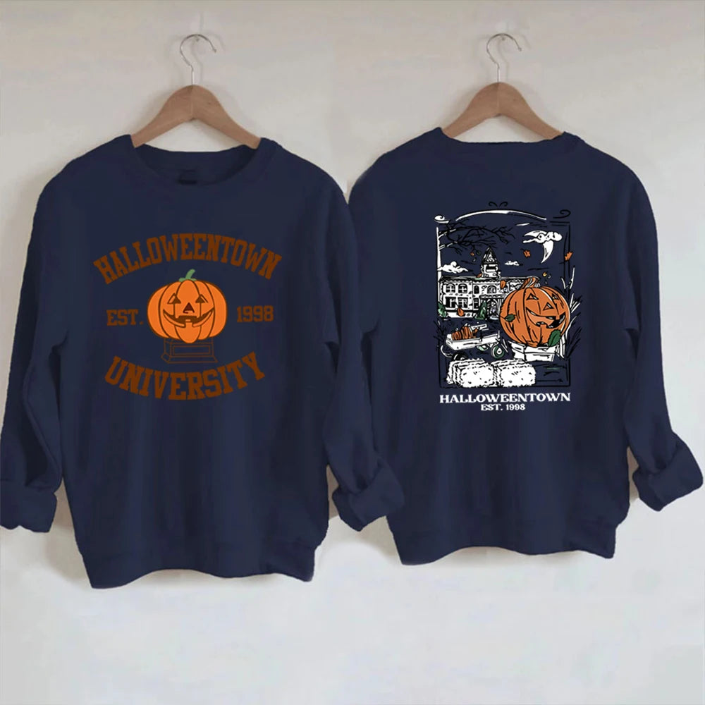 Pullovers Sweatshirts - Cozy Halloweentown University Sweatshirts – Two-Sided Print