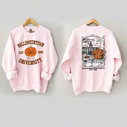 Pullovers Sweatshirts - Cozy Halloweentown University Sweatshirts – Two-Sided Print