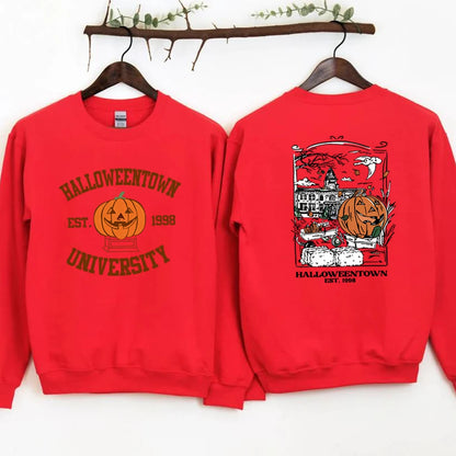 Pullovers Sweatshirts - Cozy Halloweentown University Sweatshirts – Two-Sided Print