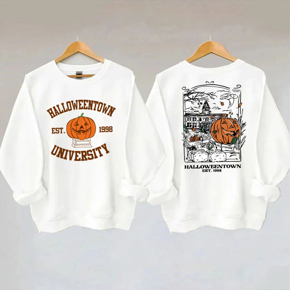 Pullovers Sweatshirts - Cozy Halloweentown University Sweatshirts – Two-Sided Print