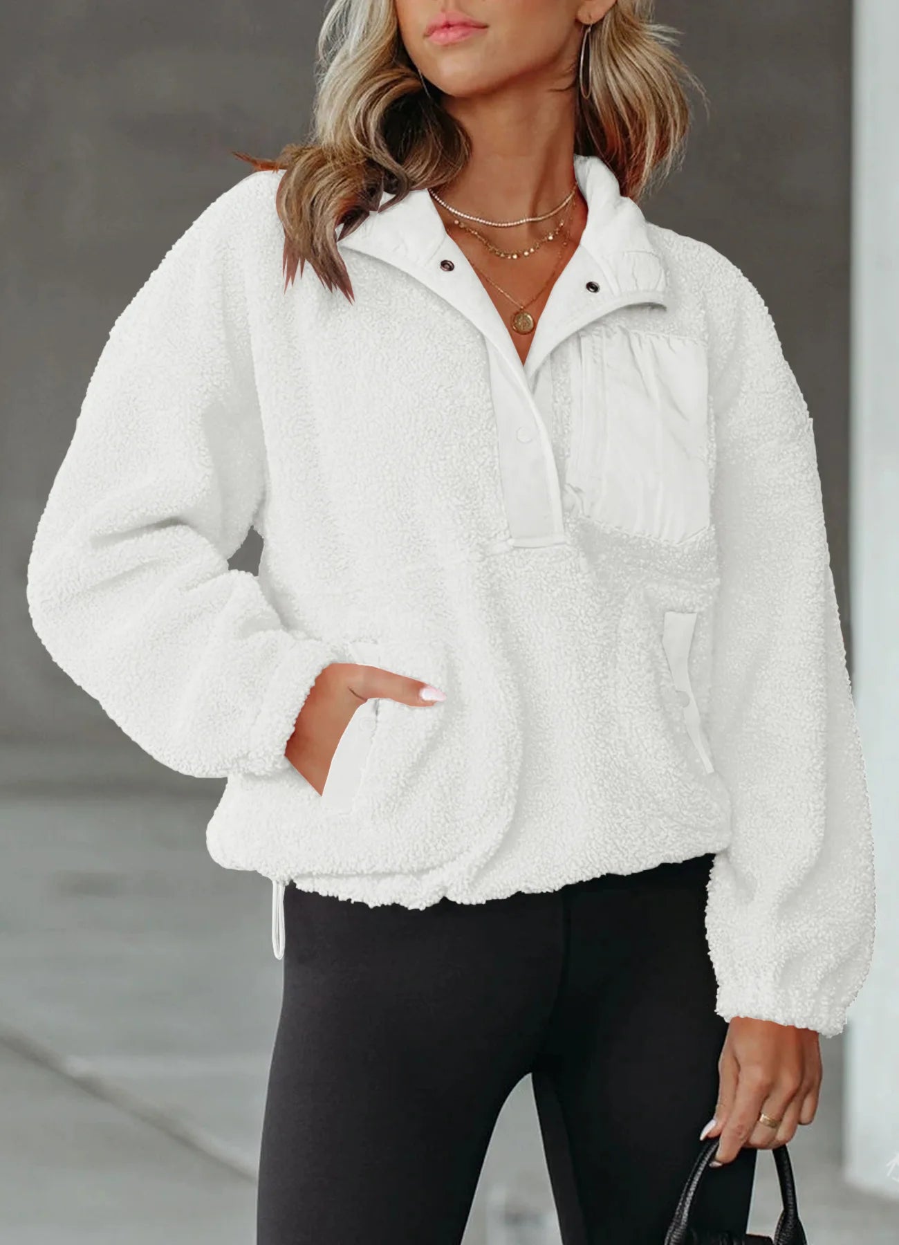 Pullovers- Winter Fleece Sweatshirt Plush Pullover