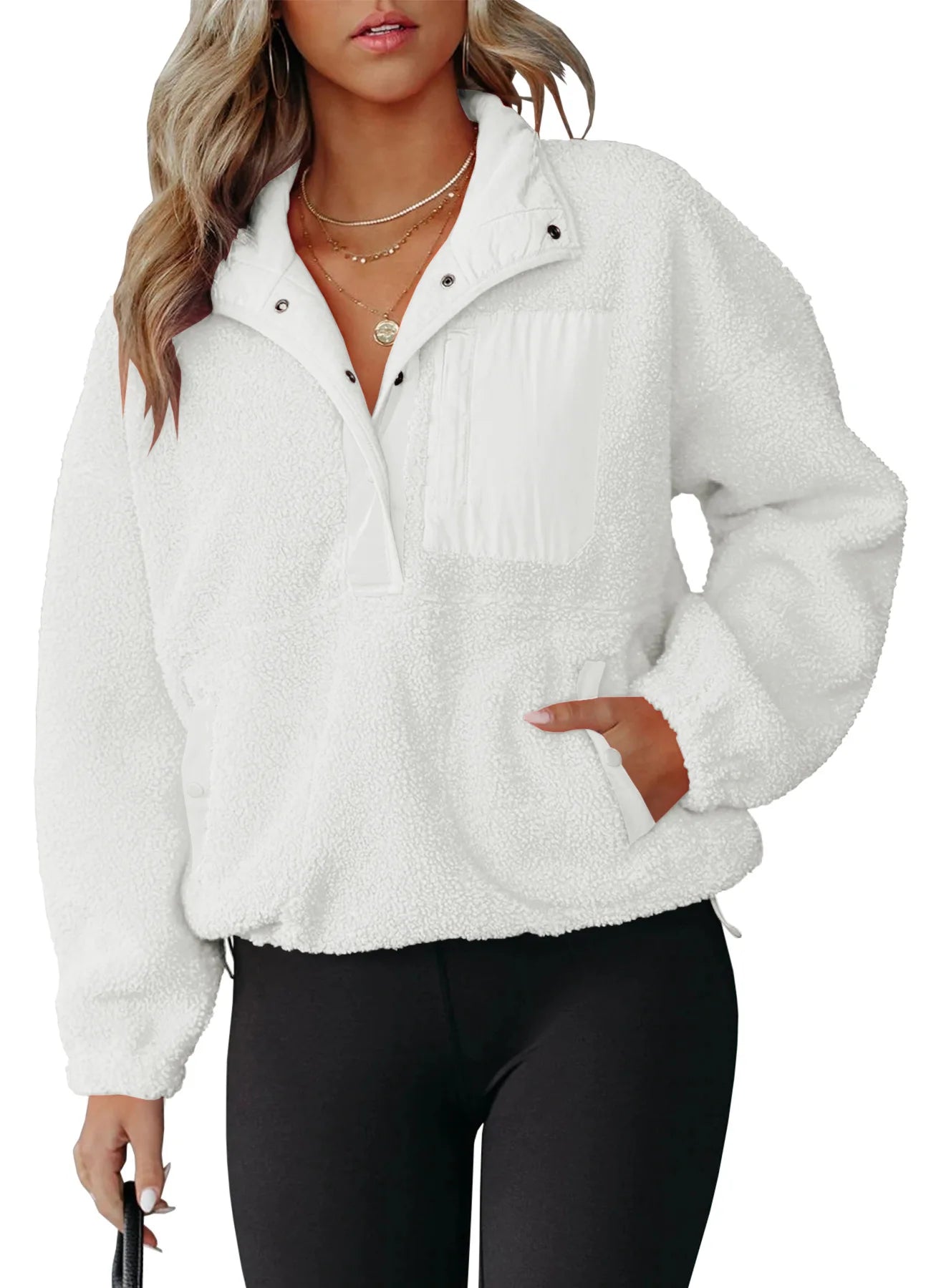 Pullovers- Winter Fleece Sweatshirt Plush Pullover