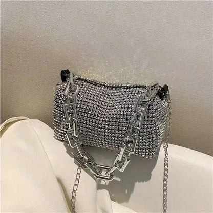 Purses- Rhinestone Sparkle Crossbody Purse for Evening Parties- - Pekosa Women Fashion