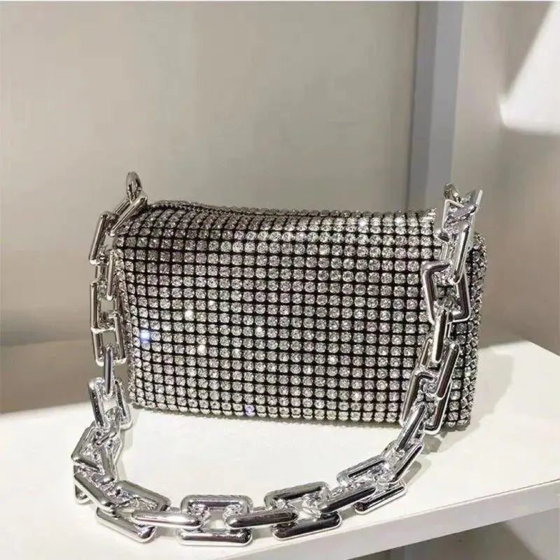 Purses- Rhinestone Sparkle Crossbody Purse for Evening Parties- - Pekosa Women Fashion