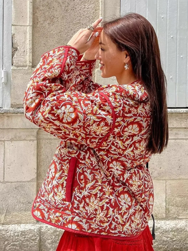 Steppjacke „Autumn Essentials“ mit Blumenmuster