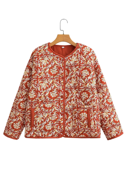 Autumn Essentials Floral Quilted Jacket