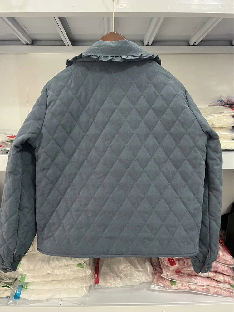 Quilted Jackets - Chic Diamond Quilt Comfort Jacket