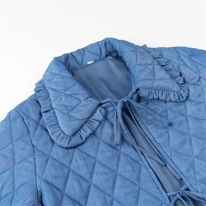 Quilted Jackets- Classic Diamond Quilted Jacket for Women- - Chuzko Women Clothing