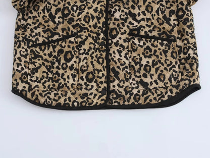 Quilted Jackets - Essential Fall Leopard Print Quilted Jacket