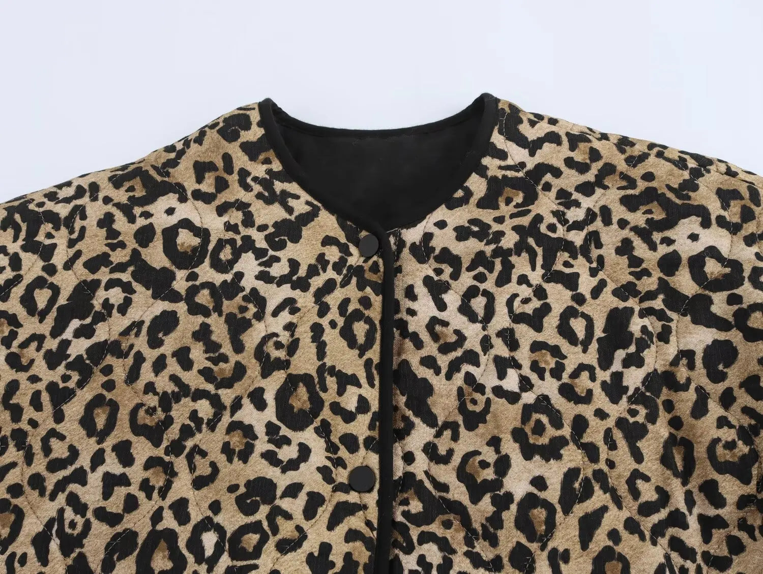 Quilted Jackets - Essential Fall Leopard Print Quilted Jacket