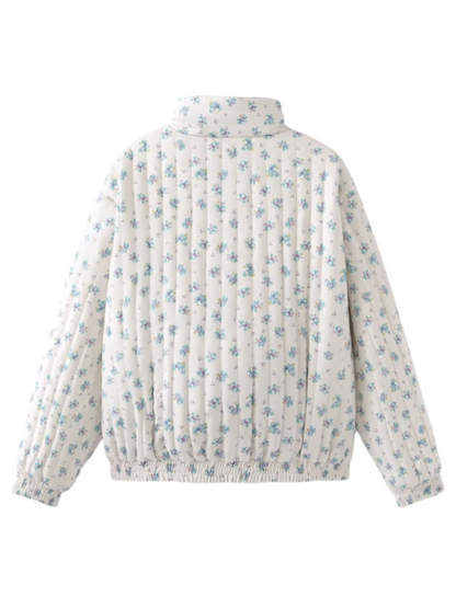 Veste matelassée épaisse à motif floral