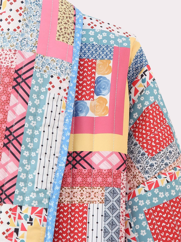 Women Shawl Patchwork Quilted Jacket