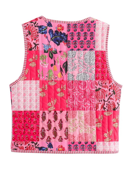 Eclectic Quilted Tie Vest