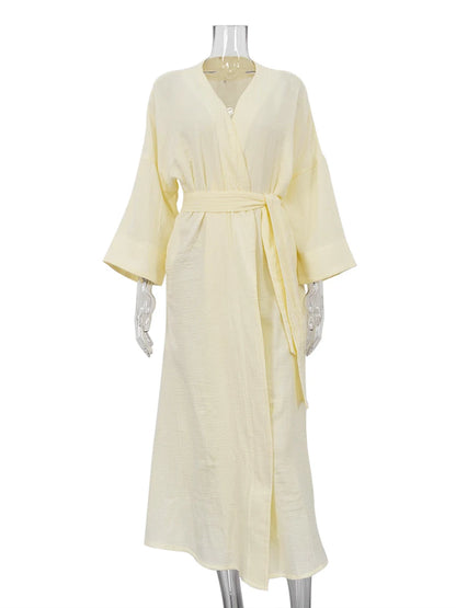 Robes - Cotton Robe for Lounging Essential Home Wear