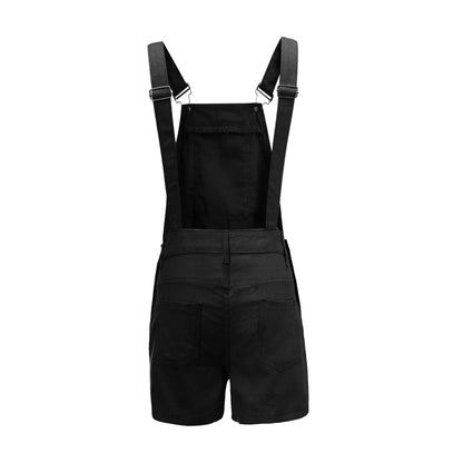 Rompers- Summer Essentials Rompers - Denim Bib Short Overalls- - Pekosa Women Fashion