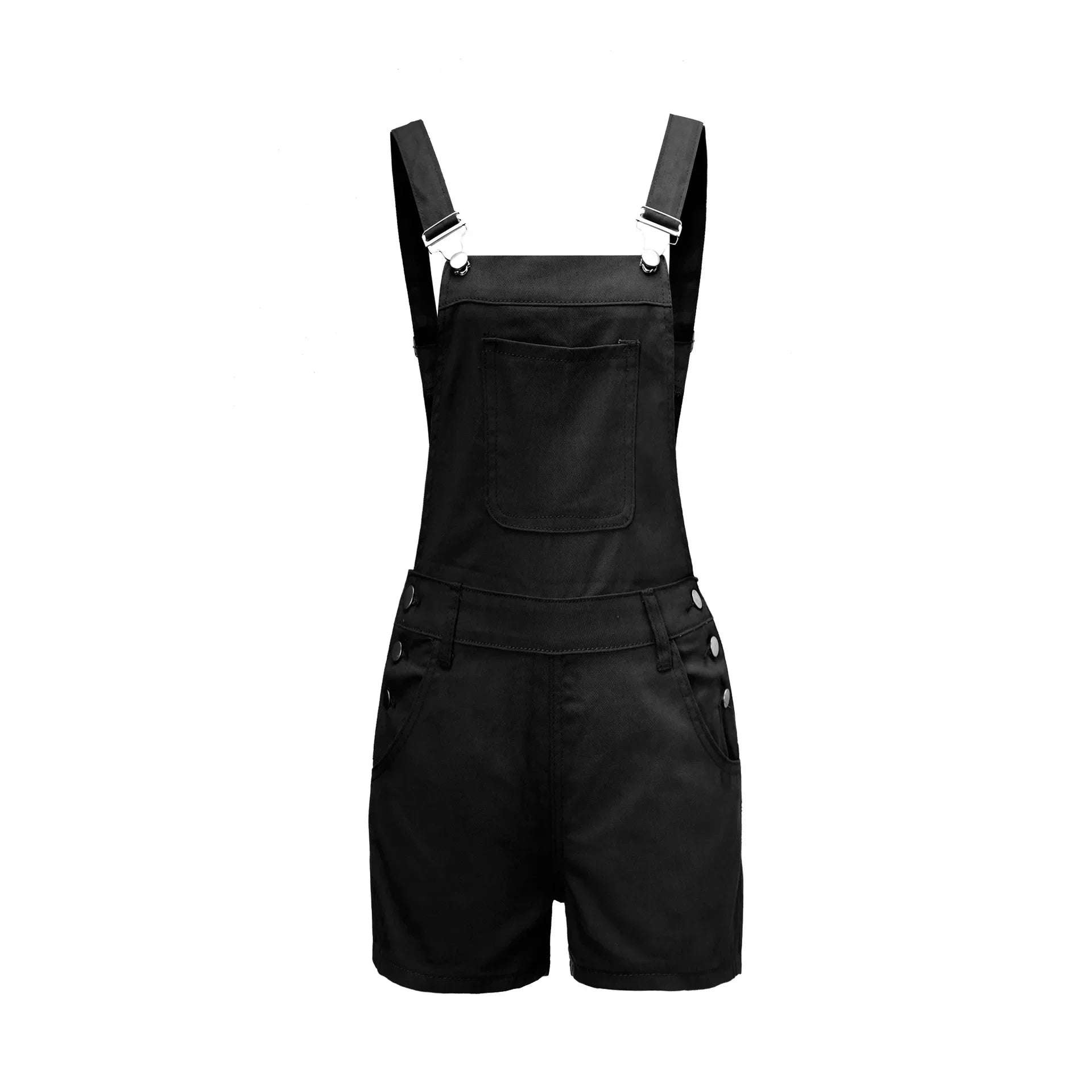 Rompers- Summer Essentials Rompers - Denim Bib Short Overalls- - Pekosa Women Fashion