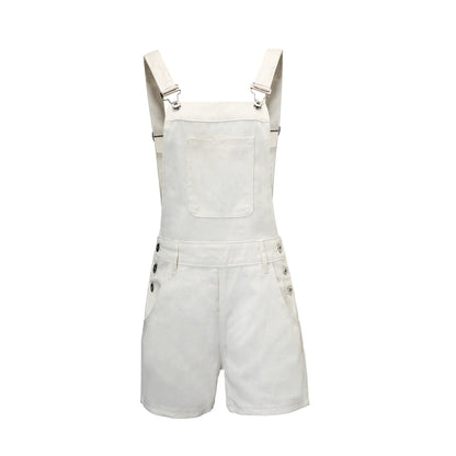 Rompers- Summer Essentials Rompers - Denim Bib Short Overalls- - Pekosa Women Fashion