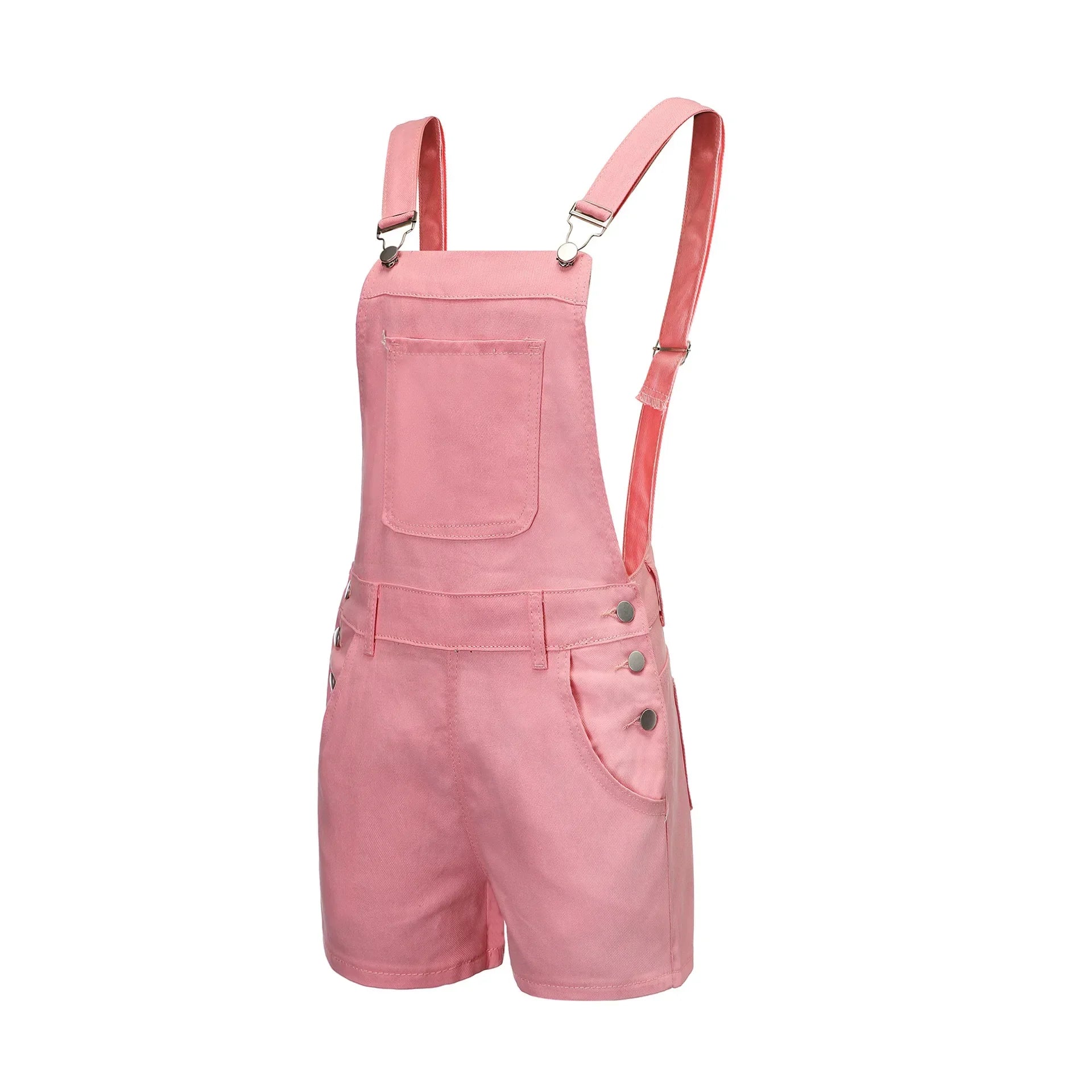 Rompers- Summer Essentials Rompers - Denim Bib Short Overalls- - Pekosa Women Fashion