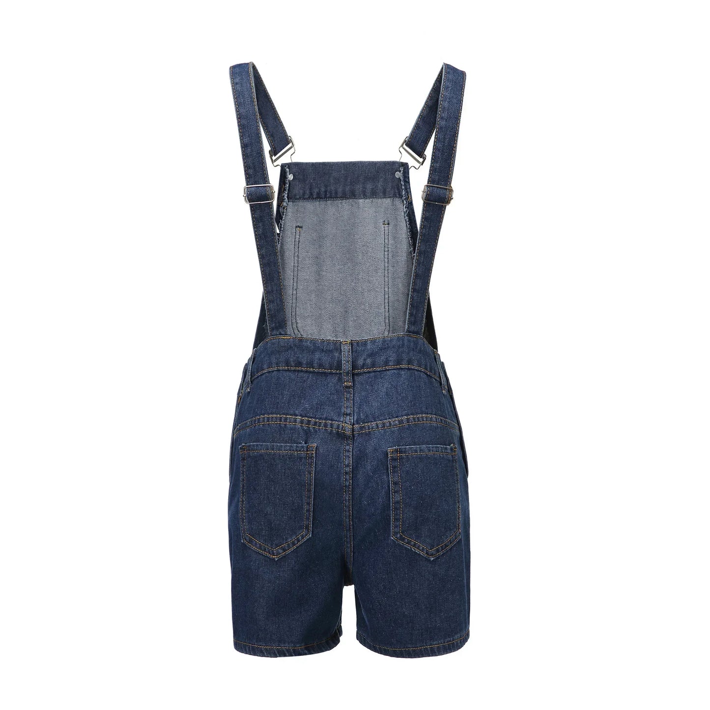 Rompers- Summer Essentials Rompers - Denim Bib Short Overalls- - Pekosa Women Fashion