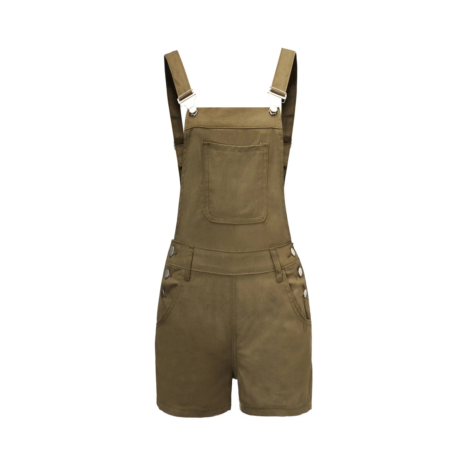 Rompers- Summer Essentials Rompers - Denim Bib Short Overalls- - Pekosa Women Fashion