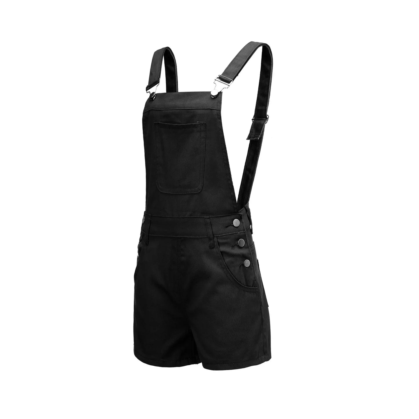 Rompers- Summer Essentials Rompers - Denim Bib Short Overalls- - Pekosa Women Fashion