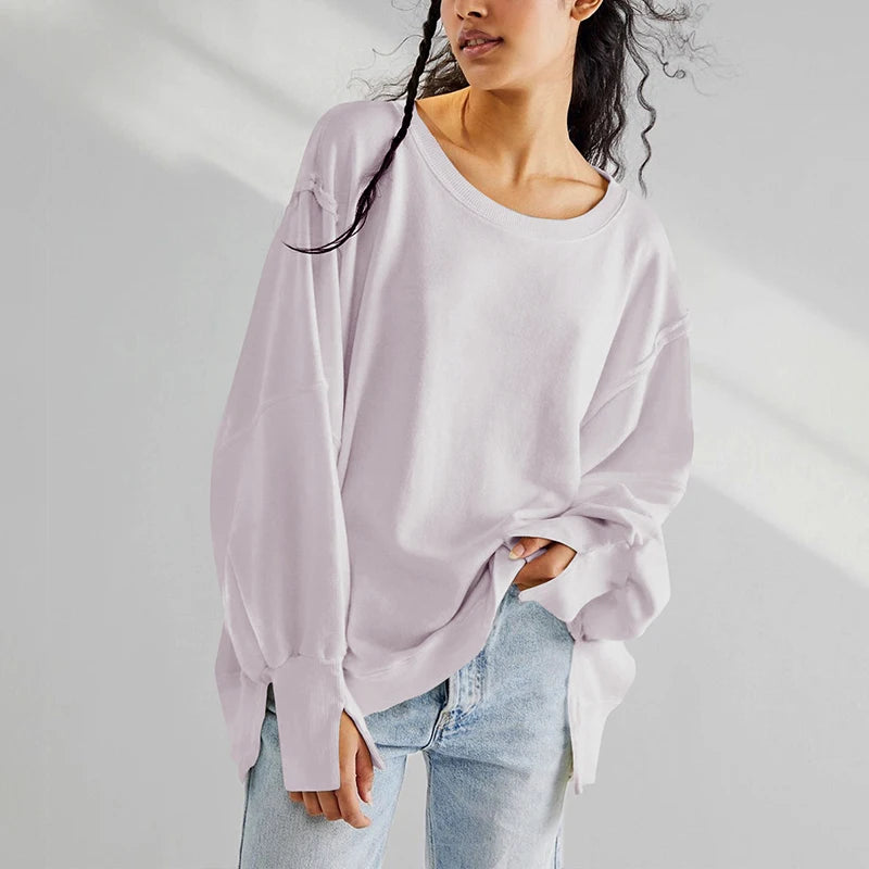 Women Sweatshirts & Hoodies - 100% Cotton Oversized Sweatshirts