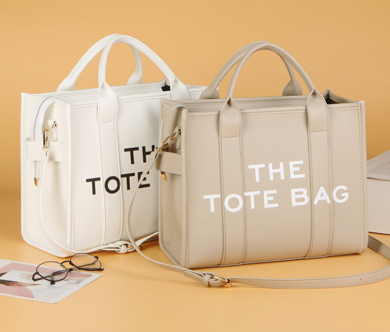 Tote Bags - Trendy Beige Leather Shoulder Bag – The Tote Bag