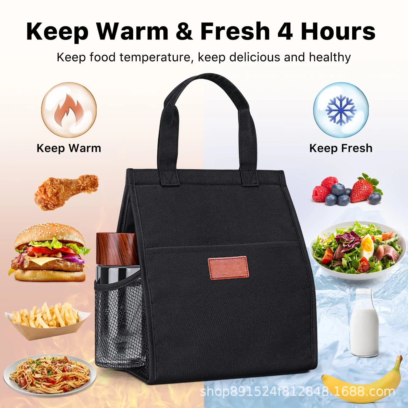 Insulated Tote Bags - UrbanEase Chic Insulated Lunch Tote