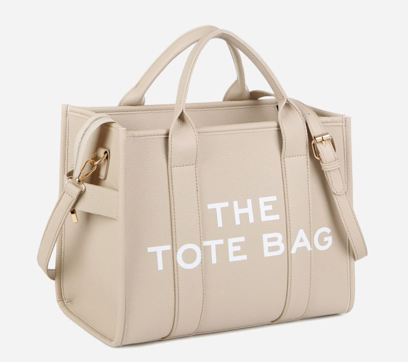 Tote Bags - Trendy Beige Leather Shoulder Bag – The Tote Bag