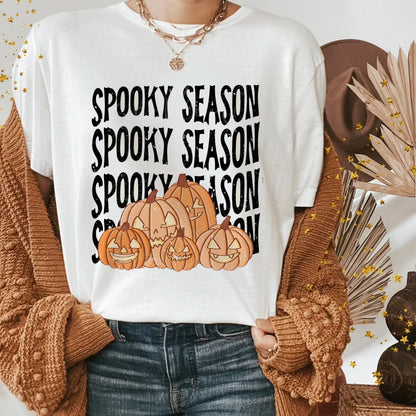 T-Shirts-Halloween Funny Spooky Season Graphic Tee Collection