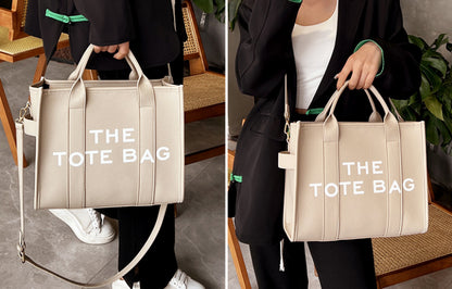 Tote Bags - Trendy Beige Leather Shoulder Bag – The Tote Bag