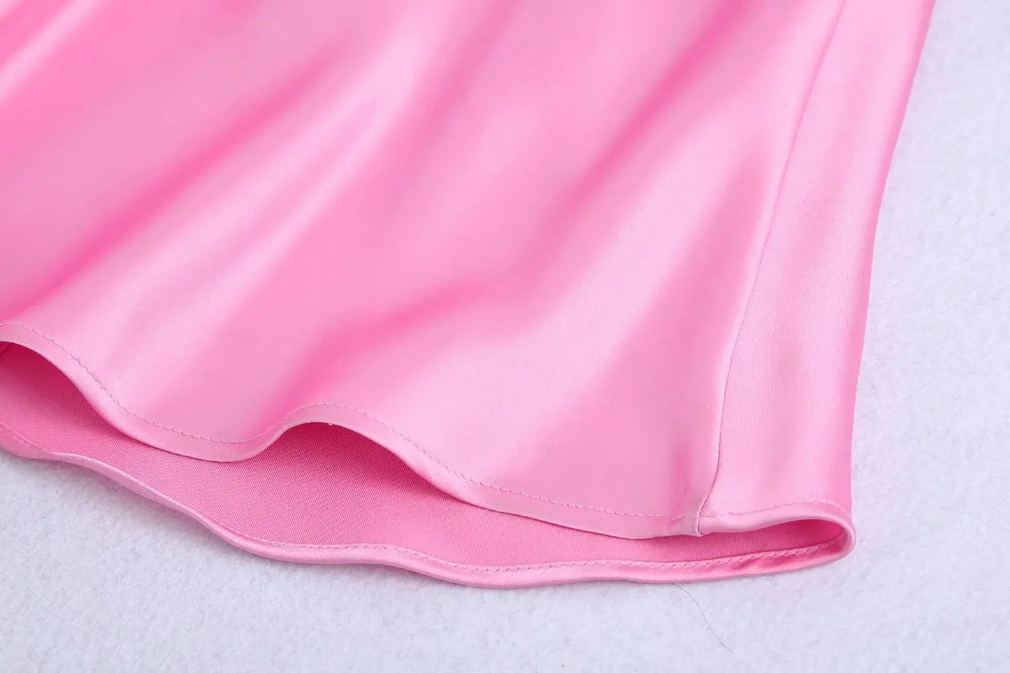 Satin Dresses - Barbie-Style Bridesmaids Satin Slip Dress for Cocktails