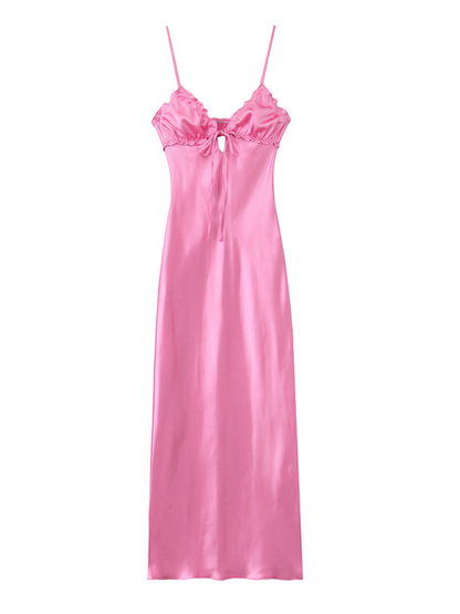 Robe de cocktail rose élégante